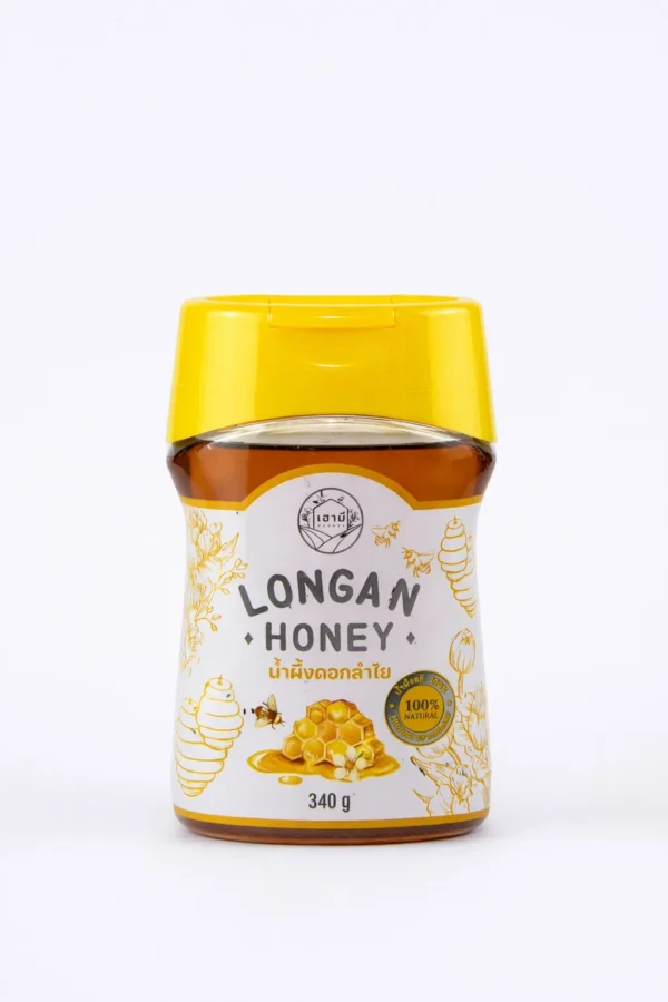 น้ำผึ้งขวดเล็ก แบบบีบ - น้ำผึ้งดอกลำใย honey haomee
