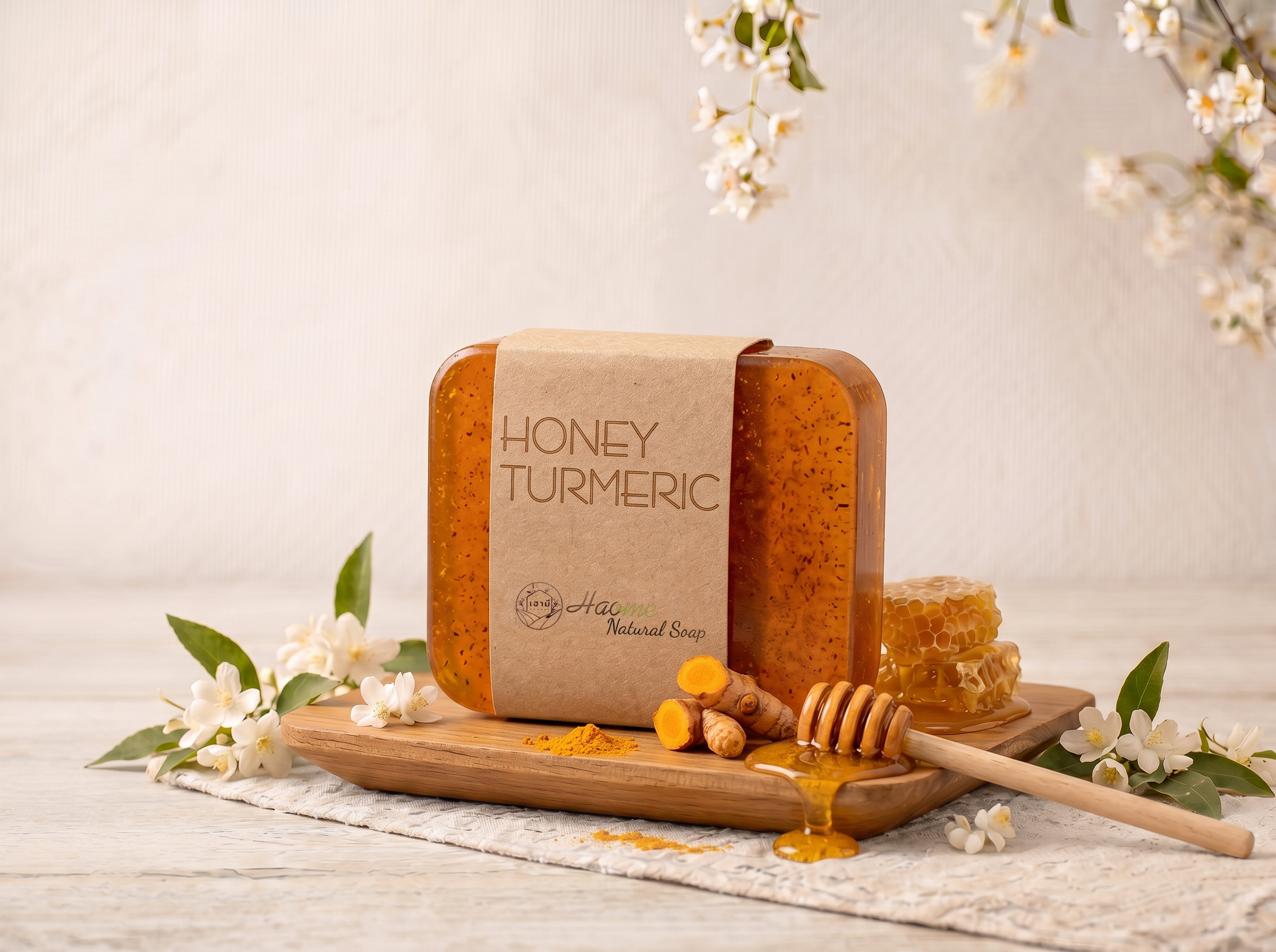 สบู่น้ำผึ้งขมิ้น (HONEY TURMERIC SOAP)